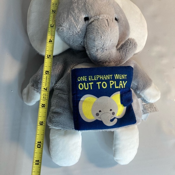 b. Boutique by Evergreen Elephant Hand Puppet Attached Soft Book - Picture 2 of 6
